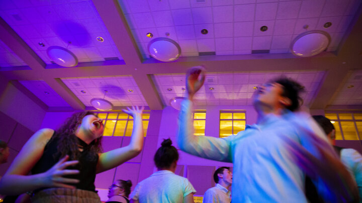 Huskers dance the night away during a homecoming week dance organized for LGBTQA+ students. This is the second year Nebraska has hosted the dance as part of homecoming week.