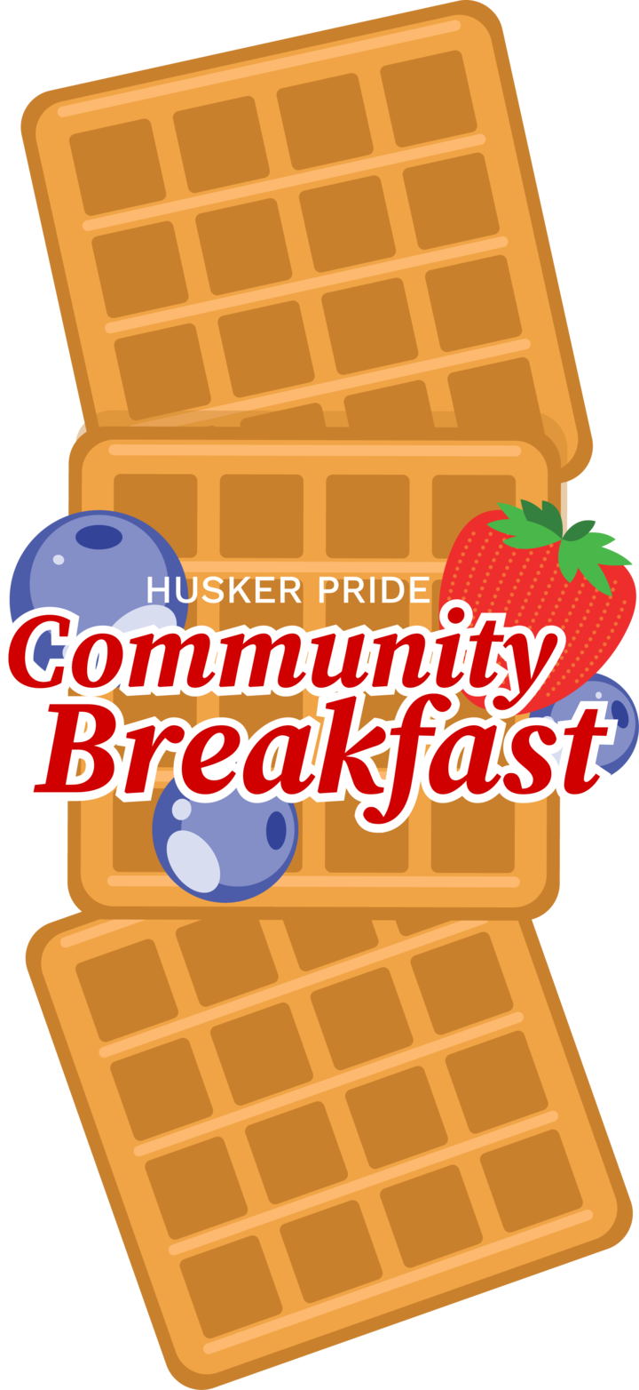 Community breakfast with waffles background